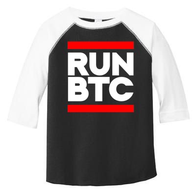 RUN BTC Bitcoin Cryptocurrency Toddler Fine Jersey T-Shirt