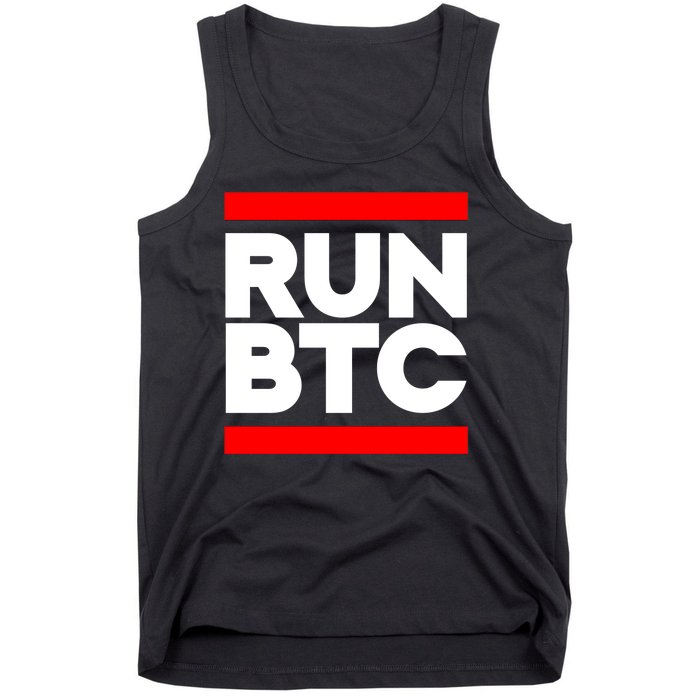 RUN BTC Bitcoin Cryptocurrency Tank Top