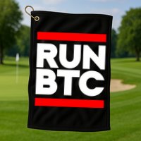 RUN BTC Bitcoin Cryptocurrency Golf Towel