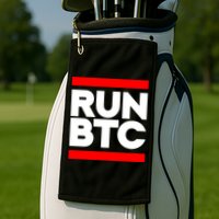RUN BTC Bitcoin Cryptocurrency Golf Towel