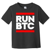 RUN BTC Bitcoin Cryptocurrency Toddler T-Shirt