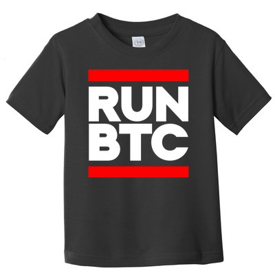 RUN BTC Bitcoin Cryptocurrency Toddler T-Shirt