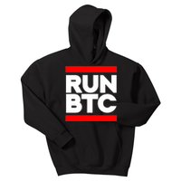 RUN BTC Bitcoin Cryptocurrency Kids Hoodie