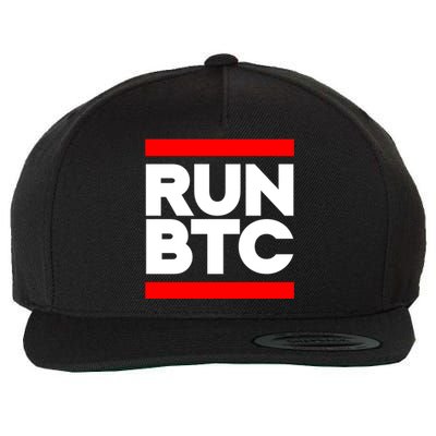 RUN BTC Bitcoin Cryptocurrency Wool Snapback Cap