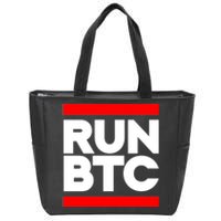 RUN BTC Bitcoin Cryptocurrency Zip Tote Bag