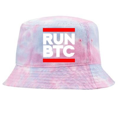 RUN BTC Bitcoin Cryptocurrency Tie-Dyed Bucket Hat