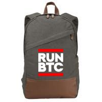 RUN BTC Bitcoin Cryptocurrency Cotton Canvas Backpack