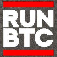 RUN BTC Bitcoin Cryptocurrency Cotton Canvas Backpack