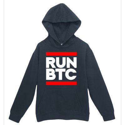 RUN BTC Bitcoin Cryptocurrency Urban Pullover Hoodie