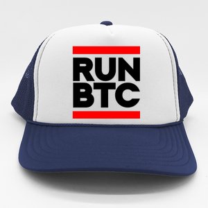 RUN BTC Bitcoin Cryptocurrency Trucker Hat