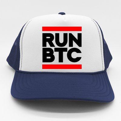 RUN BTC Bitcoin Cryptocurrency Trucker Hat