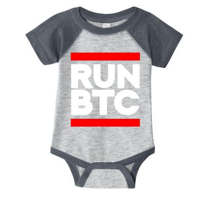 RUN BTC Bitcoin Cryptocurrency Infant Baby Jersey Bodysuit