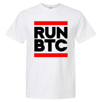 RUN BTC Bitcoin Cryptocurrency Garment-Dyed Heavyweight T-Shirt