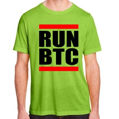 Run BTC Bitcoin Cryptocurrency Crypto Moon Hodl Adult ChromaSoft Performance T-Shirt