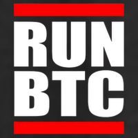 Run BTC Bitcoin Cryptocurrency Crypto Moon Hodl 7 Panel Mesh Trucker Snapback Hat