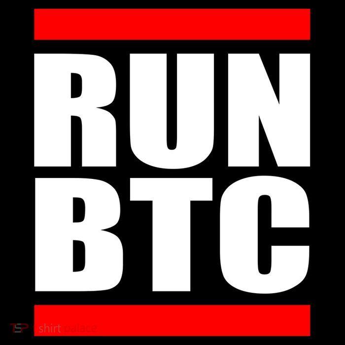 Run BTC Bitcoin Cryptocurrency Crypto Moon Hodl High Crown Mesh Back Trucker Hat