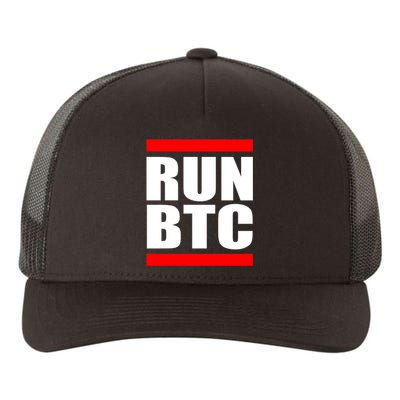 Run BTC Bitcoin Cryptocurrency Crypto Moon Hodl Yupoong Adult 5-Panel Trucker Hat