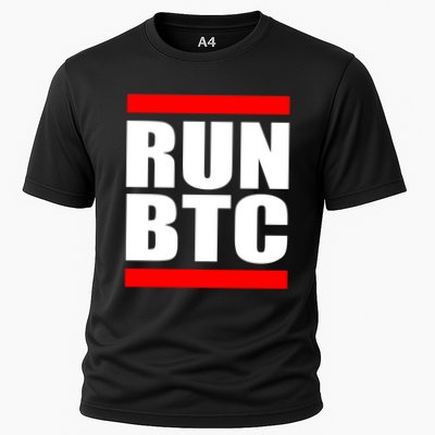 Run BTC Bitcoin Cryptocurrency Crypto Moon Hodl Cooling Performance Crew T-Shirt