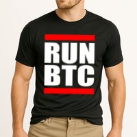 Run BTC Bitcoin Cryptocurrency Crypto Moon Hodl Cooling Performance Crew T-Shirt