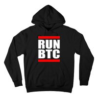 Run BTC Bitcoin Cryptocurrency Crypto Moon Hodl Hoodie