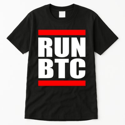 Run BTC Bitcoin Cryptocurrency Crypto Moon Hodl Tall T-Shirt
