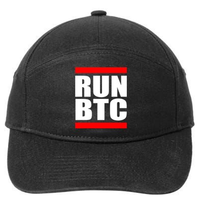 Run BTC Bitcoin Cryptocurrency Crypto Moon Hodl 7-Panel Snapback Hat