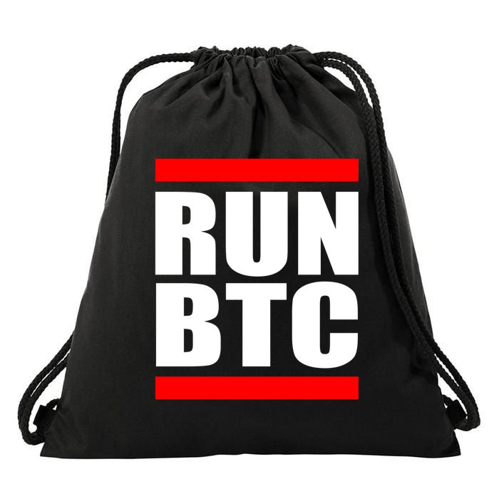 Run BTC Bitcoin Cryptocurrency Crypto Moon Hodl Drawstring Bag