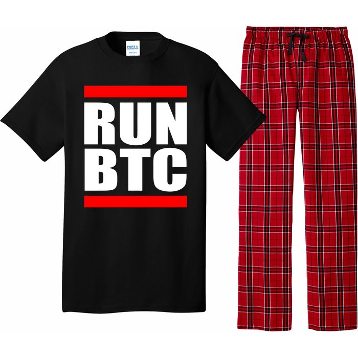 Run BTC Bitcoin Cryptocurrency Crypto Moon Hodl Pajama Set