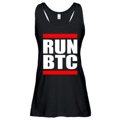 Run BTC Bitcoin Cryptocurrency Crypto Moon Hodl Ladies Essential Flowy Tank