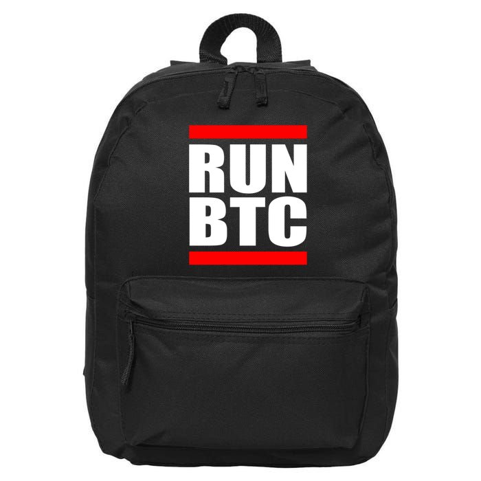 Run BTC Bitcoin Cryptocurrency Crypto Moon Hodl 16 in Basic Backpack