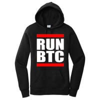 Run BTC Bitcoin Cryptocurrency Crypto Moon Hodl Women's Pullover Hoodie