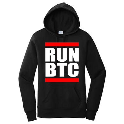 Run BTC Bitcoin Cryptocurrency Crypto Moon Hodl Women's Pullover Hoodie