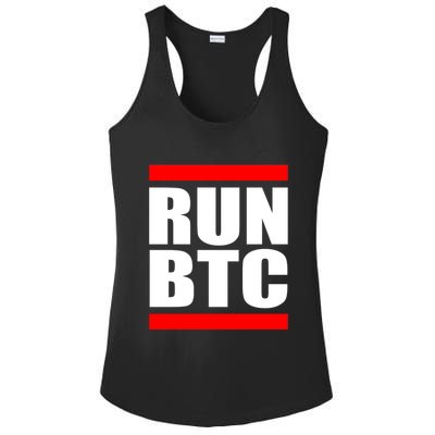 Run BTC Bitcoin Cryptocurrency Crypto Moon Hodl Ladies PosiCharge Competitor Racerback Tank