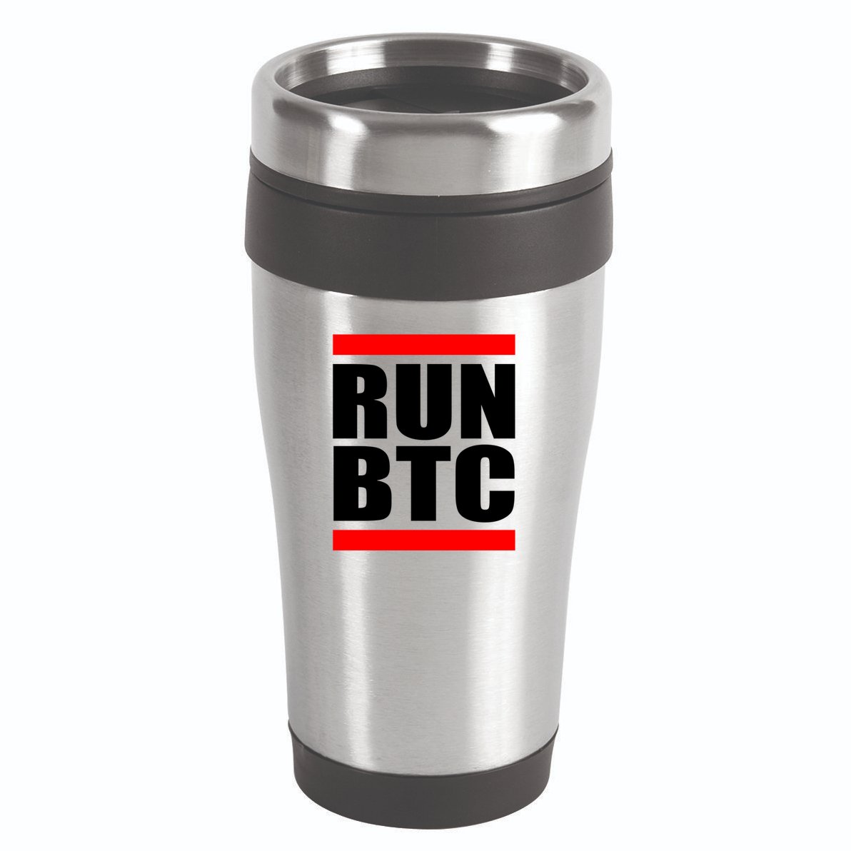Run BTC Bitcoin Cryptocurrency Crypto Moon Hodl 16oz Travel Tumbler
