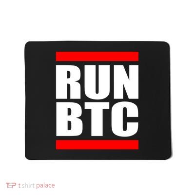 Run BTC Bitcoin Cryptocurrency Crypto Moon Hodl Mousepad