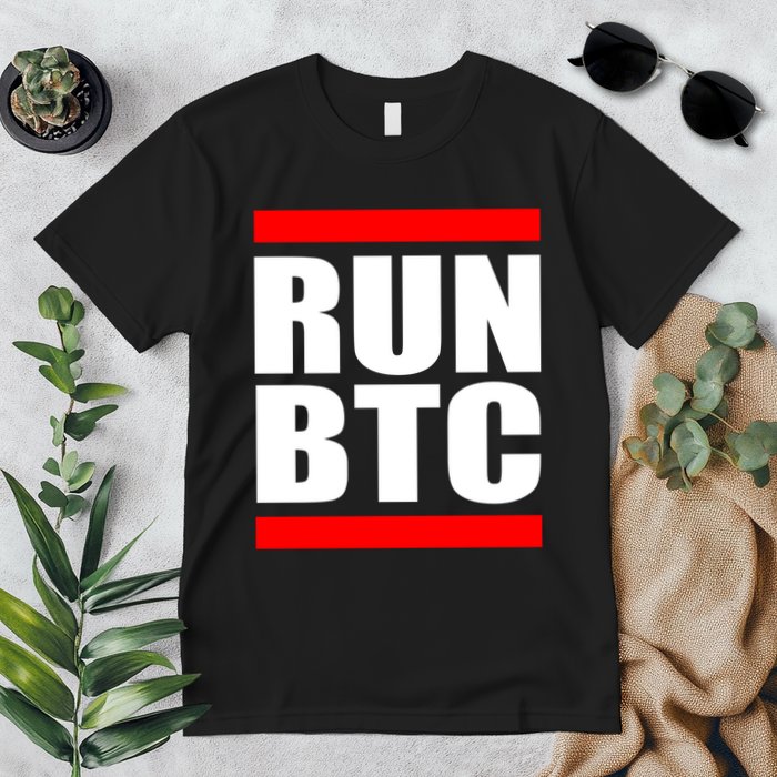 Run BTC Bitcoin Cryptocurrency Crypto Moon Hodl Premium T-Shirt