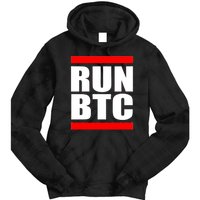 Run BTC Bitcoin Cryptocurrency Crypto Moon Hodl Tie Dye Hoodie