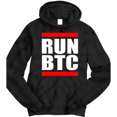 Run BTC Bitcoin Cryptocurrency Crypto Moon Hodl Tie Dye Hoodie