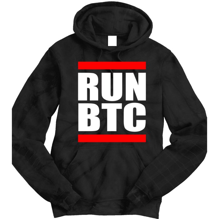 Run BTC Bitcoin Cryptocurrency Crypto Moon Hodl Tie Dye Hoodie