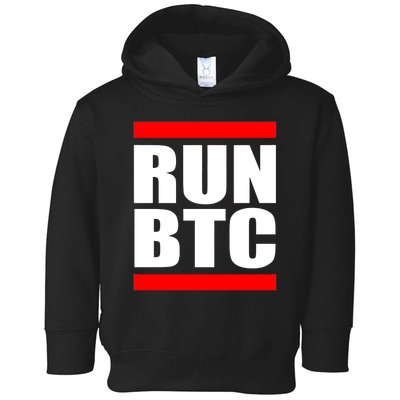 Run BTC Bitcoin Cryptocurrency Crypto Moon Hodl Toddler Hoodie