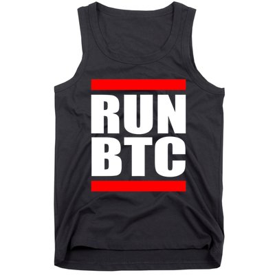 Run BTC Bitcoin Cryptocurrency Crypto Moon Hodl Tank Top