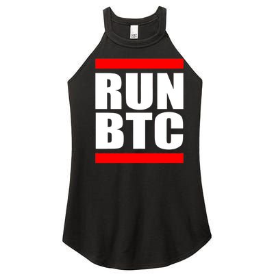 Run BTC Bitcoin Cryptocurrency Crypto Moon Hodl Women’s Perfect Tri Rocker Tank