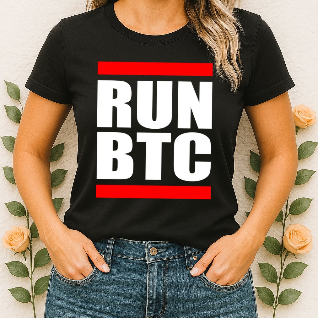 Run BTC Bitcoin Cryptocurrency Crypto Moon Hodl Womens T-Shirt