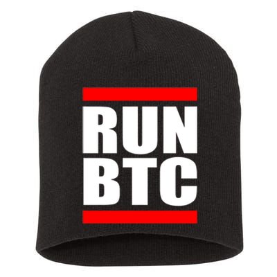 Run BTC Bitcoin Cryptocurrency Crypto Moon Hodl Short Acrylic Beanie