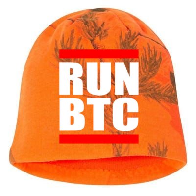 Run BTC Bitcoin Cryptocurrency Crypto Moon Hodl Kati - Camo Knit Beanie