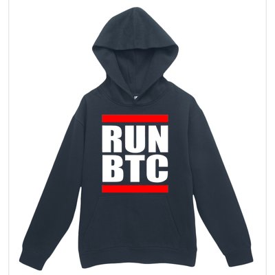 Run BTC Bitcoin Cryptocurrency Crypto Moon Hodl Urban Pullover Hoodie