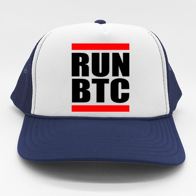 Run BTC Bitcoin Cryptocurrency Crypto Moon Hodl Trucker Hat