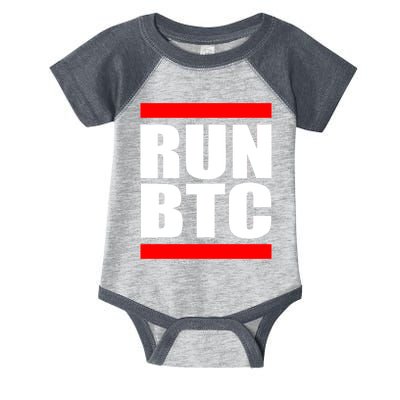 Run BTC Bitcoin Cryptocurrency Crypto Moon Hodl Infant Baby Jersey Bodysuit