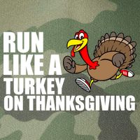 Run Like A Turkey On Thanksgiving Legacy Tie Dye Trucker Hat