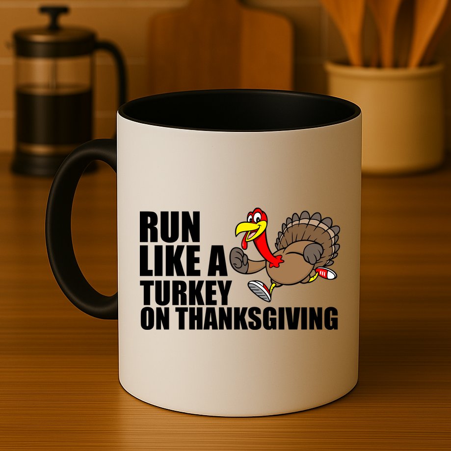 Run Like A Turkey On Thanksgiving Mug